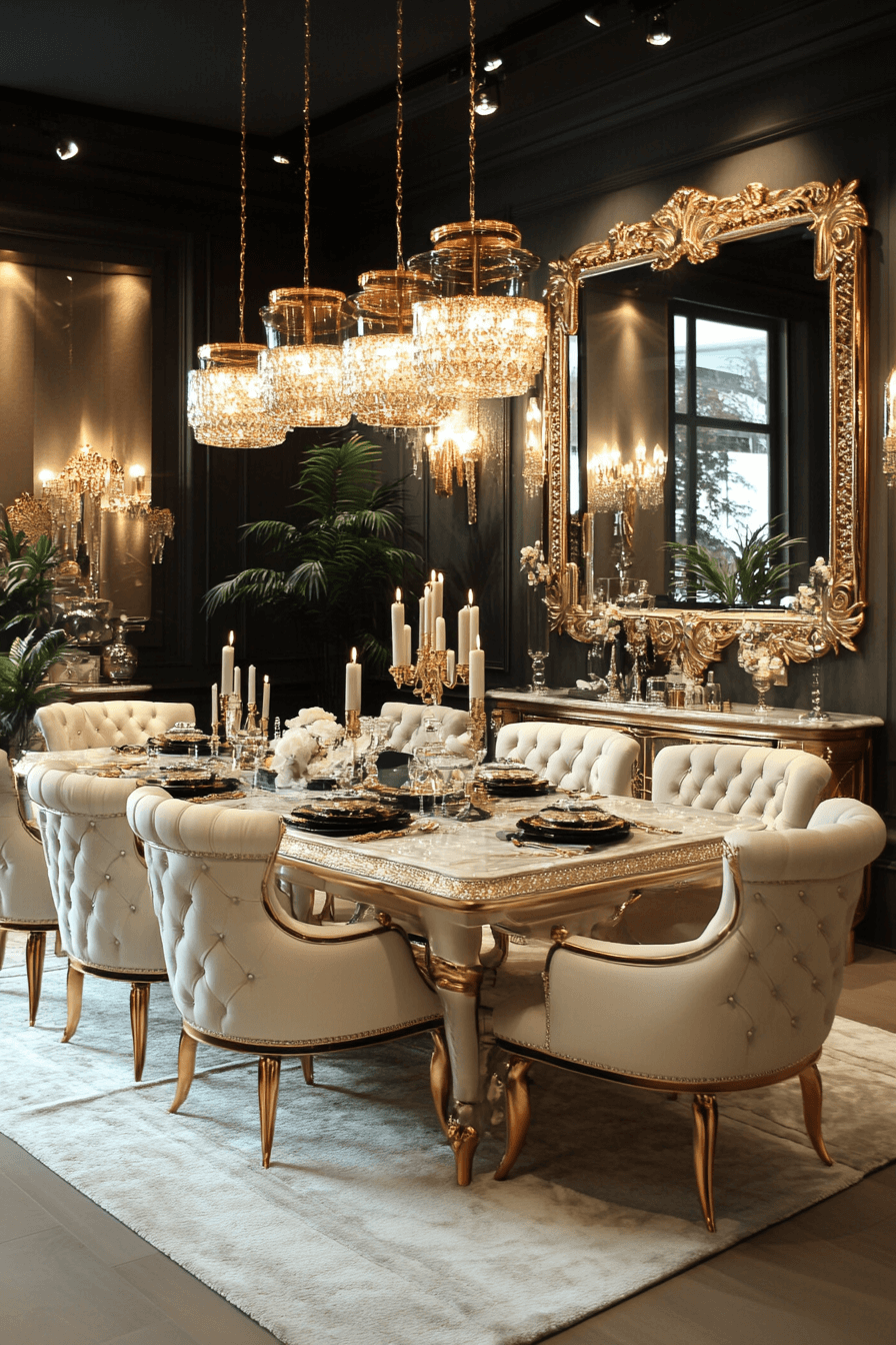 25+ Luxury Dining Room Inspiration for a Dreamy Holiday Setting 4 Golden Luxe Touches