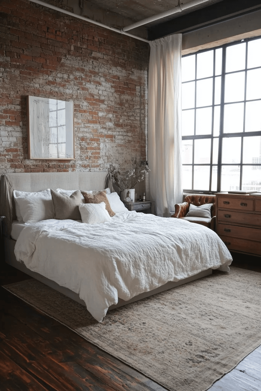 18+ Chic Bedroom Ideas That Highlight Style in Every Detail 4 Industrial Urban Style
