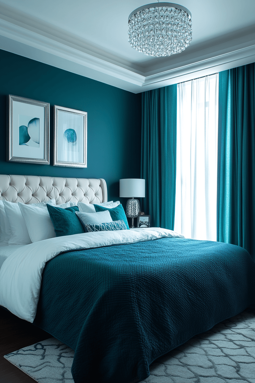 15+ Dark Teal Bedroom Ideas That Make a Statement With Style 4 Modern Dark Teal Bedroom Fusion
