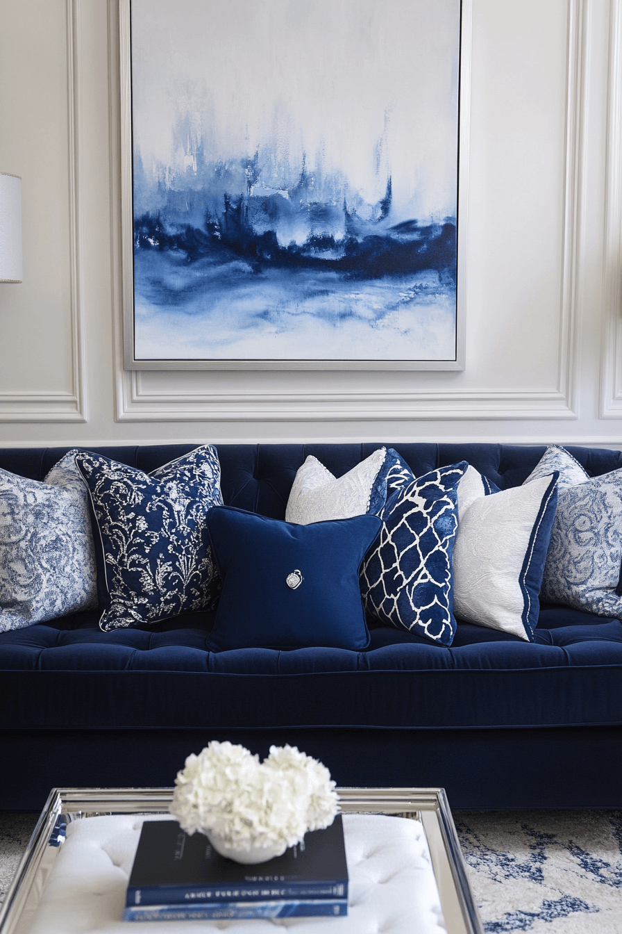 15+ Dark Grey Couch Living Room Concepts That Transform Simple Spaces 4 Navy And Grey Tranquility