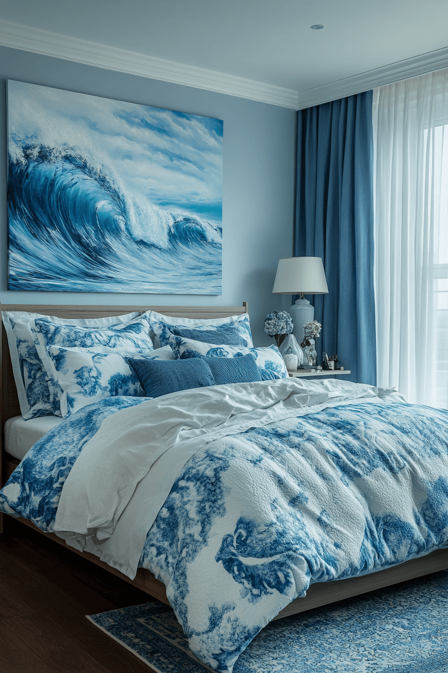 15+ Beach Inspired Bedrooms to Blend Comfort With Coastal Style 4 Ocean Wave Escape