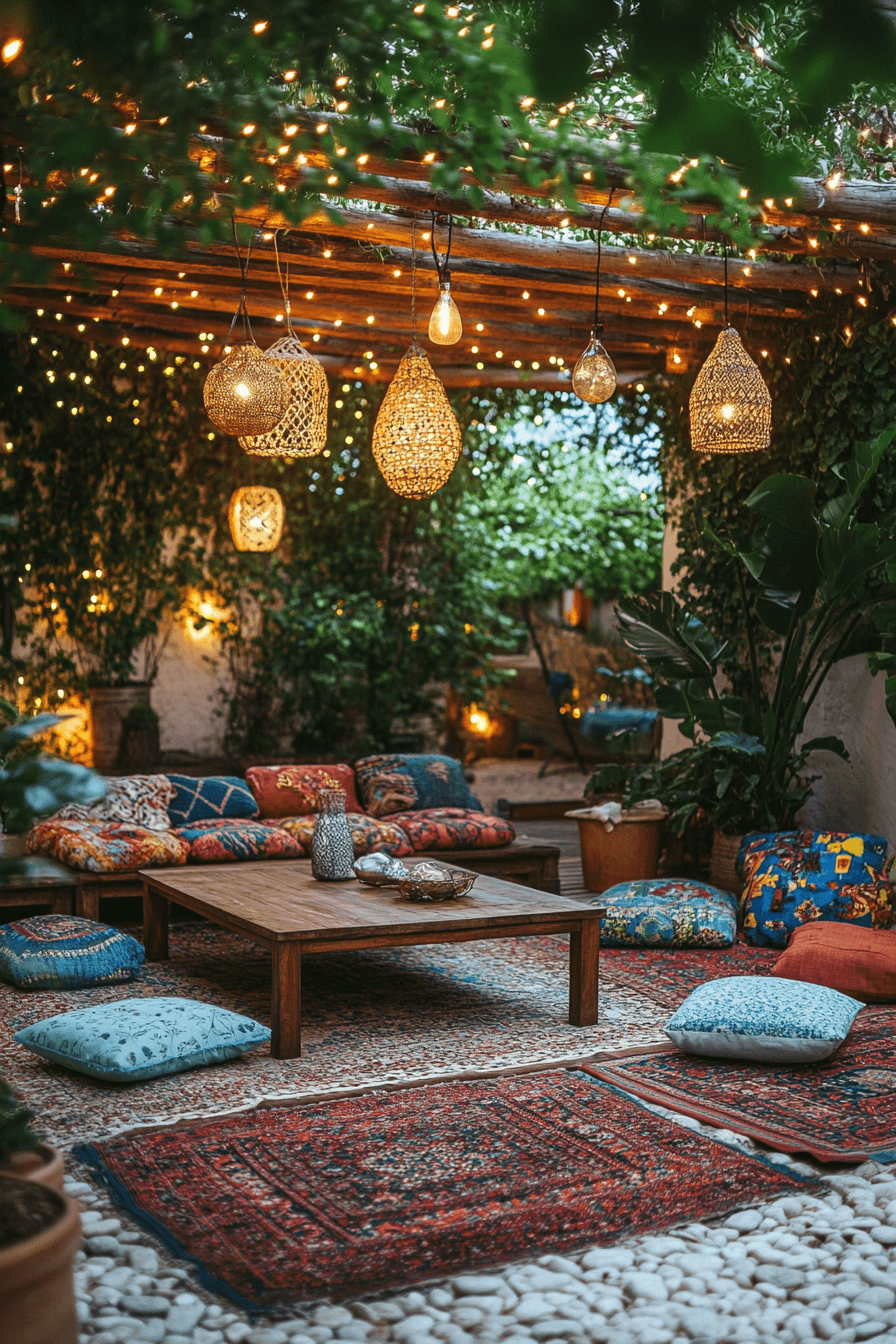 17+ Colorful Boho Decor Ideas That Turn Everyday Living Into Artful Expression 4 Patchwork Pouf Perfection