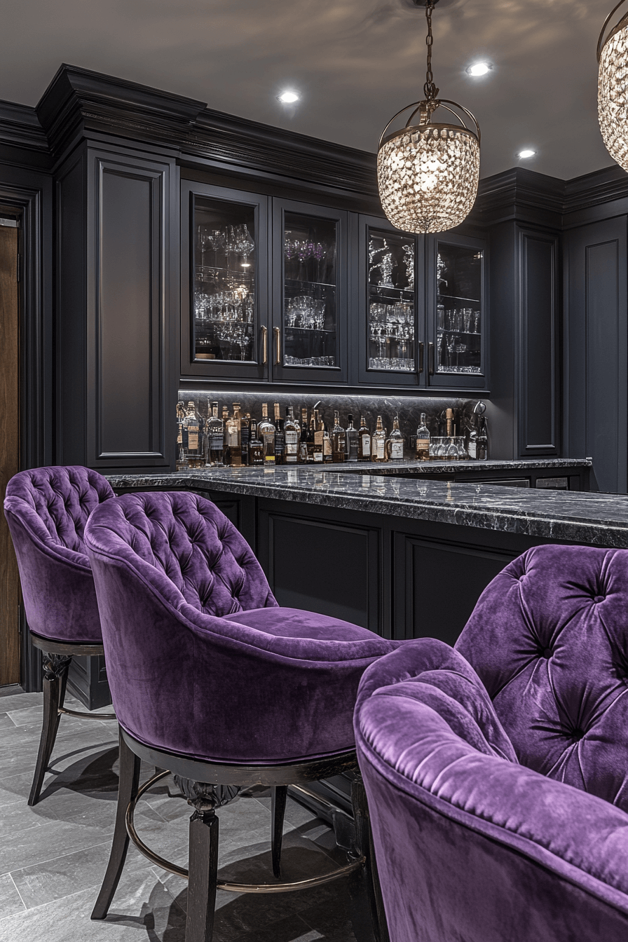 15+ Basements Bar Inspirations for Effortless Entertaining 4 Plush Luxe Lounge Bar