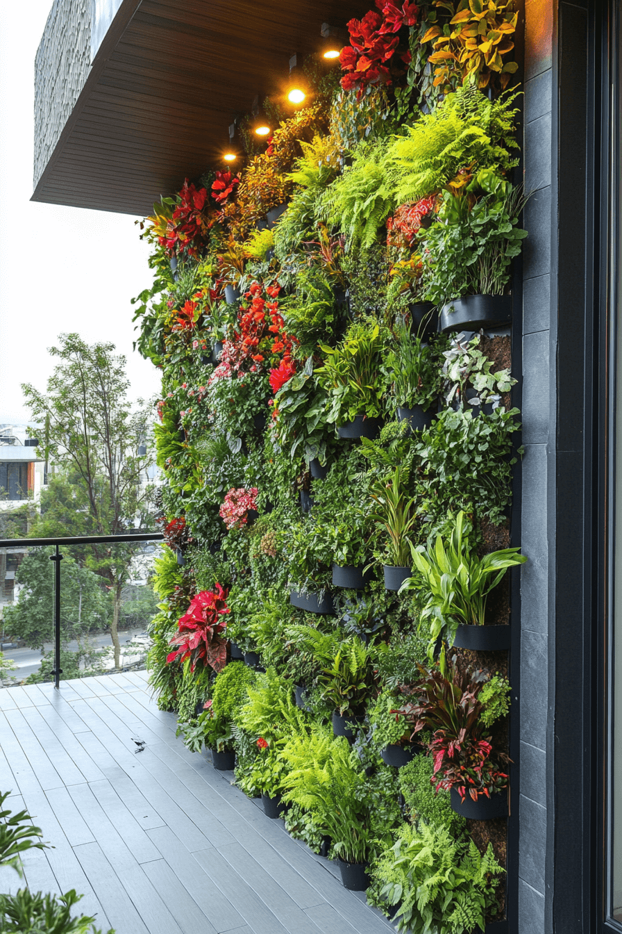 19+ Small Apartment Balcony Ideas to Inspire a Space Full of Charm 4 Vertical Plant Paradise