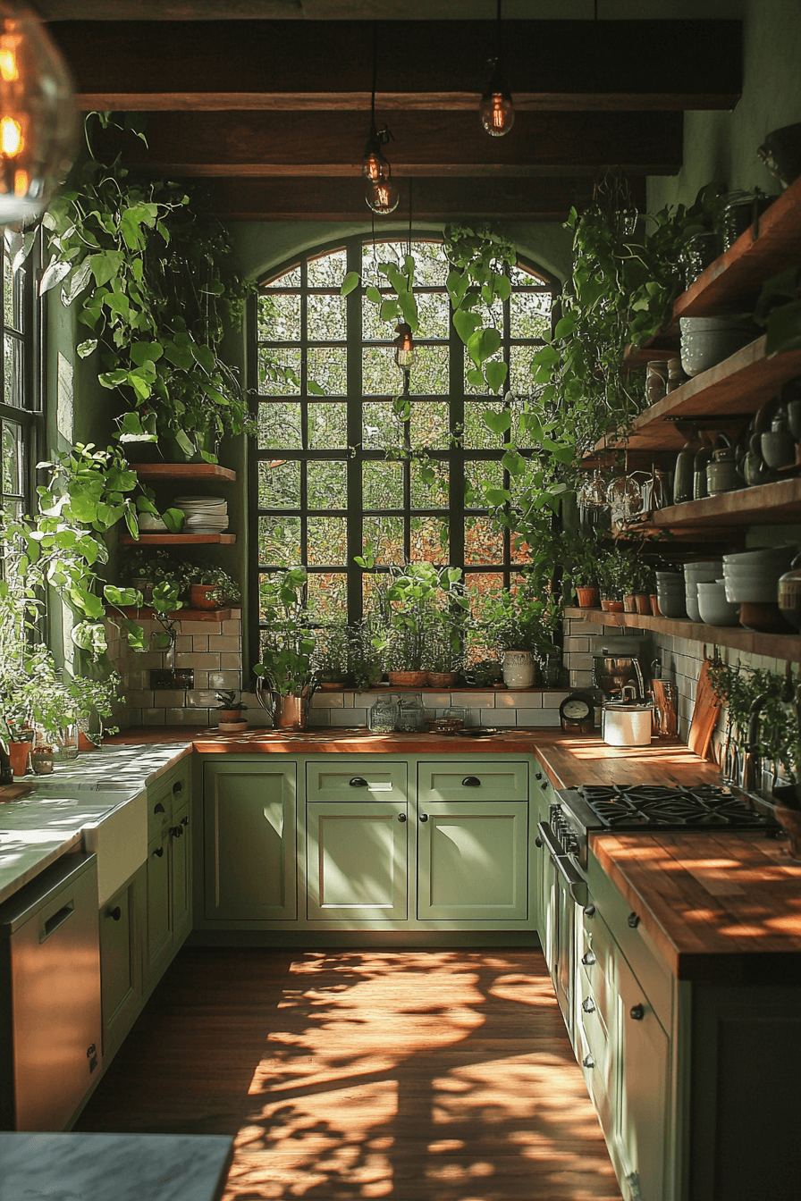 16+ Earthy Kitchen Ideas for a Budget-Friendly Organic Makeover 5 Botanical Kitchen