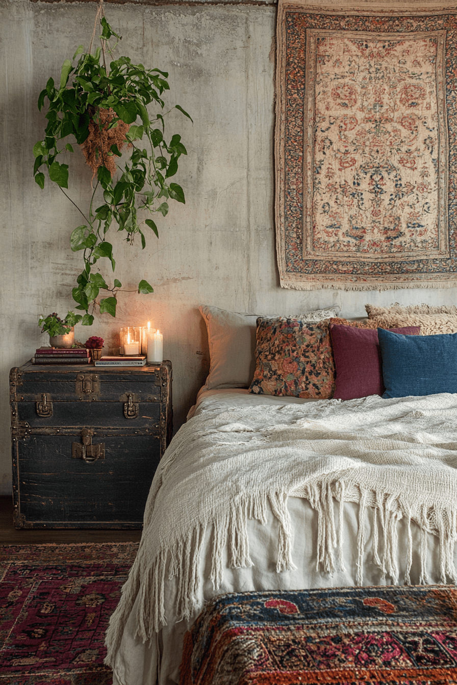 16+ Black Boho Bedroom Ideas to Make Your Space Stand Out 5 Chic Noir Hideaway Black Boho Elegance
