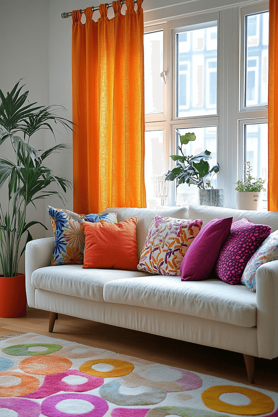 17+ Curtains Ideas for Living Room That Highlight Natural Light Perfectly 5 Color Pop Paradise