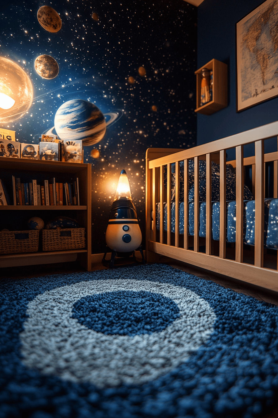 20+ Nursery Room Ideas for a Boy to Inspire Everyday Happiness 5 Cosmic Star Base