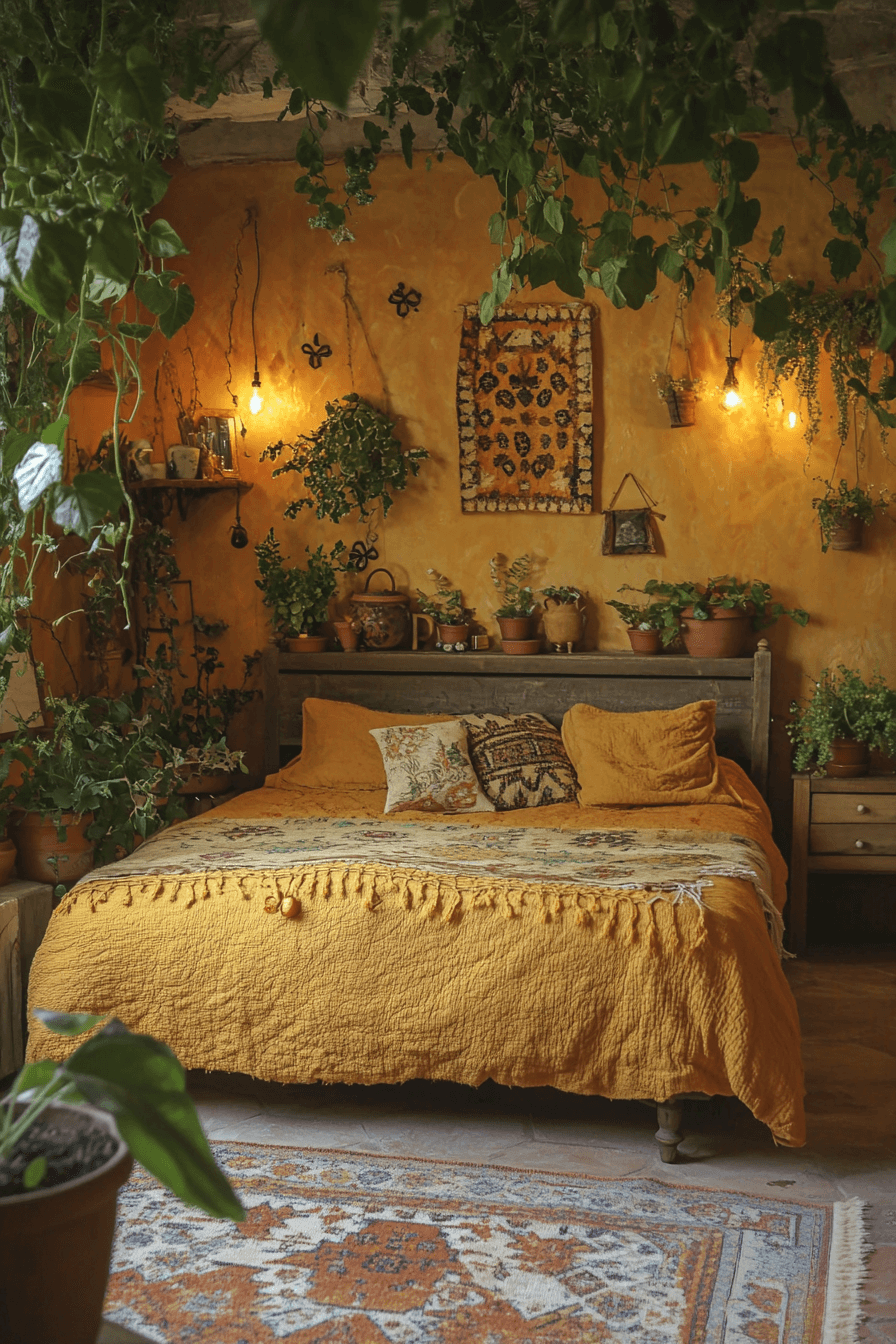 18+ Boho Witchy Bedroom Ideas for a Budget-Friendly Magical Makeover 5 Earth Energy Room