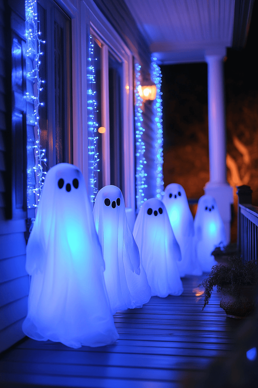 16+ Halloween Decor Front Porch Looks That Mix Fun and Fright 5 Ethereal Spirit Greeting