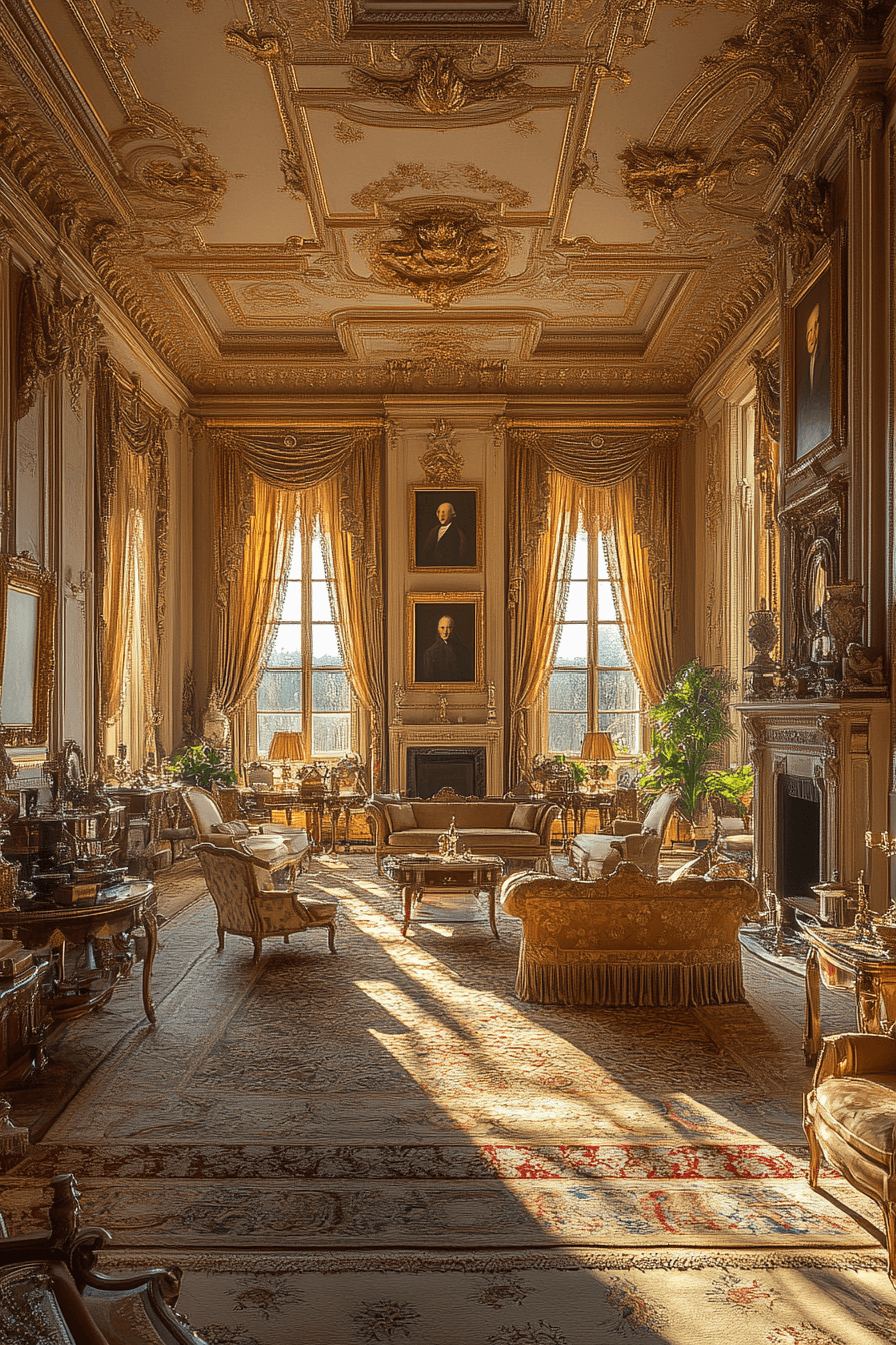 18+ Old Money Living Room Ideas for Timeless Interior Design 5 Gilded Glamour Living Room