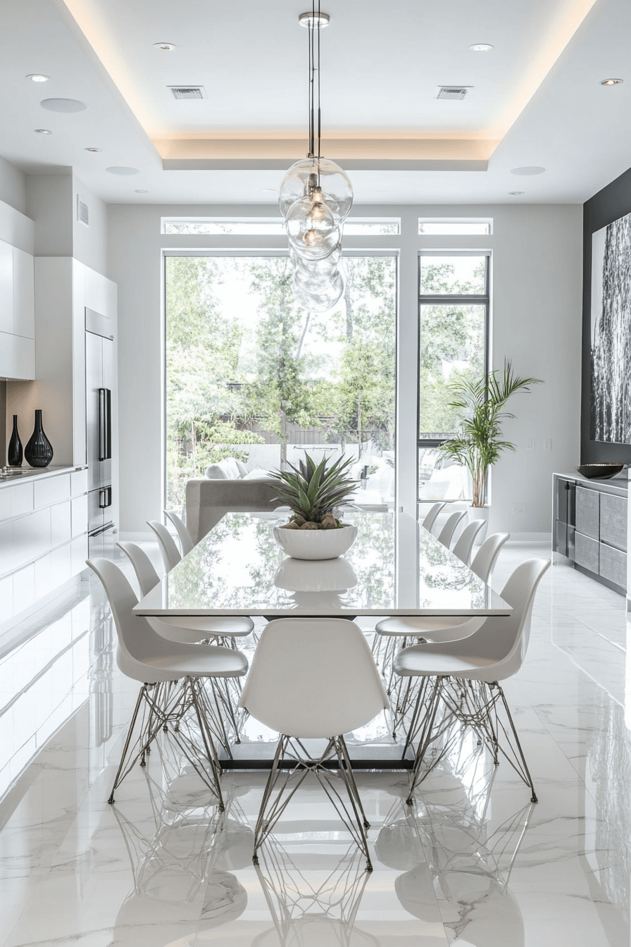 25+ Luxury Dining Room Inspiration for a Dreamy Holiday Setting 5 High Gloss Contemporary Escape