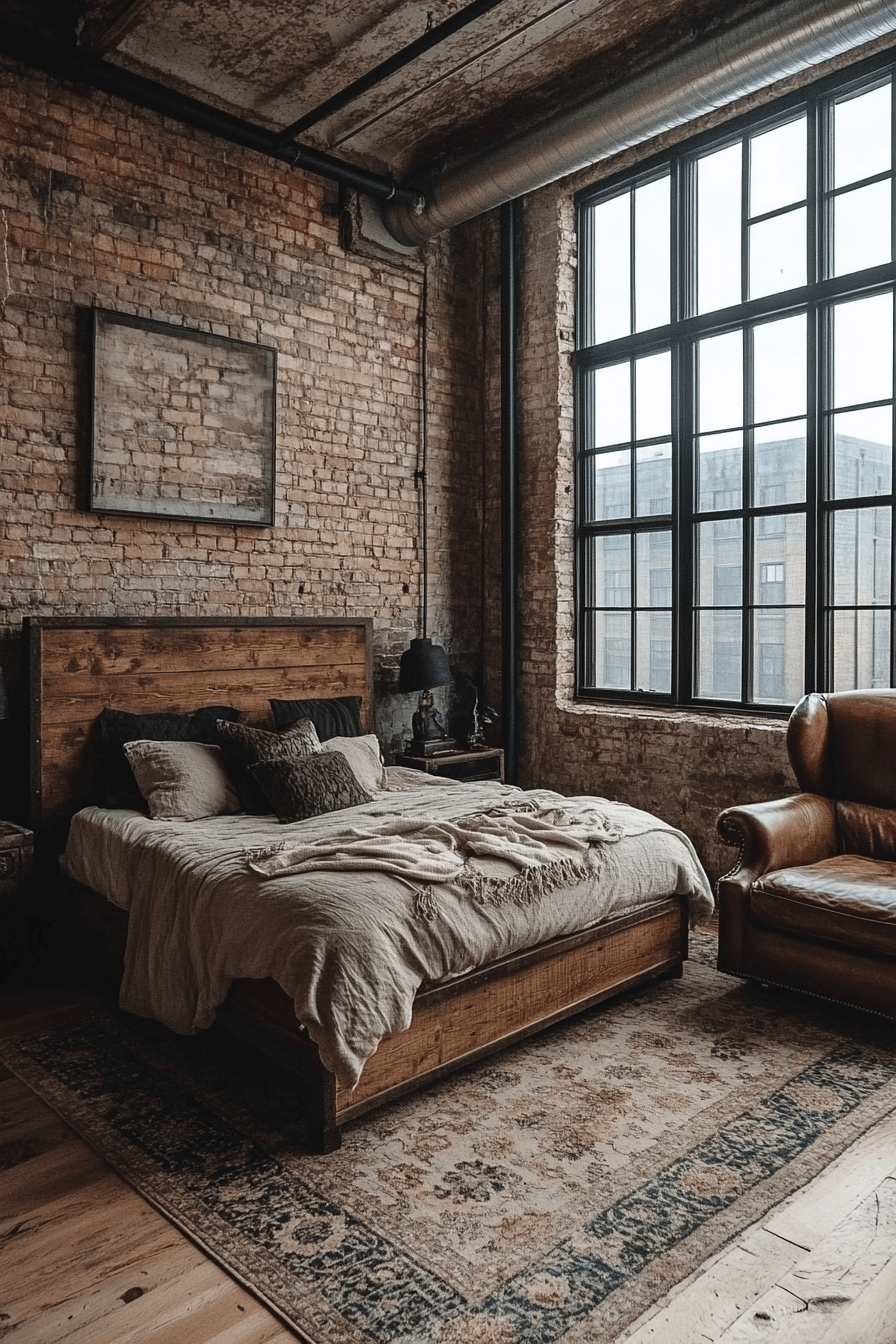 18+ Modern Vintage Bedroom Designs That Add Depth and Personality 5 Industrial Edge Bedroom