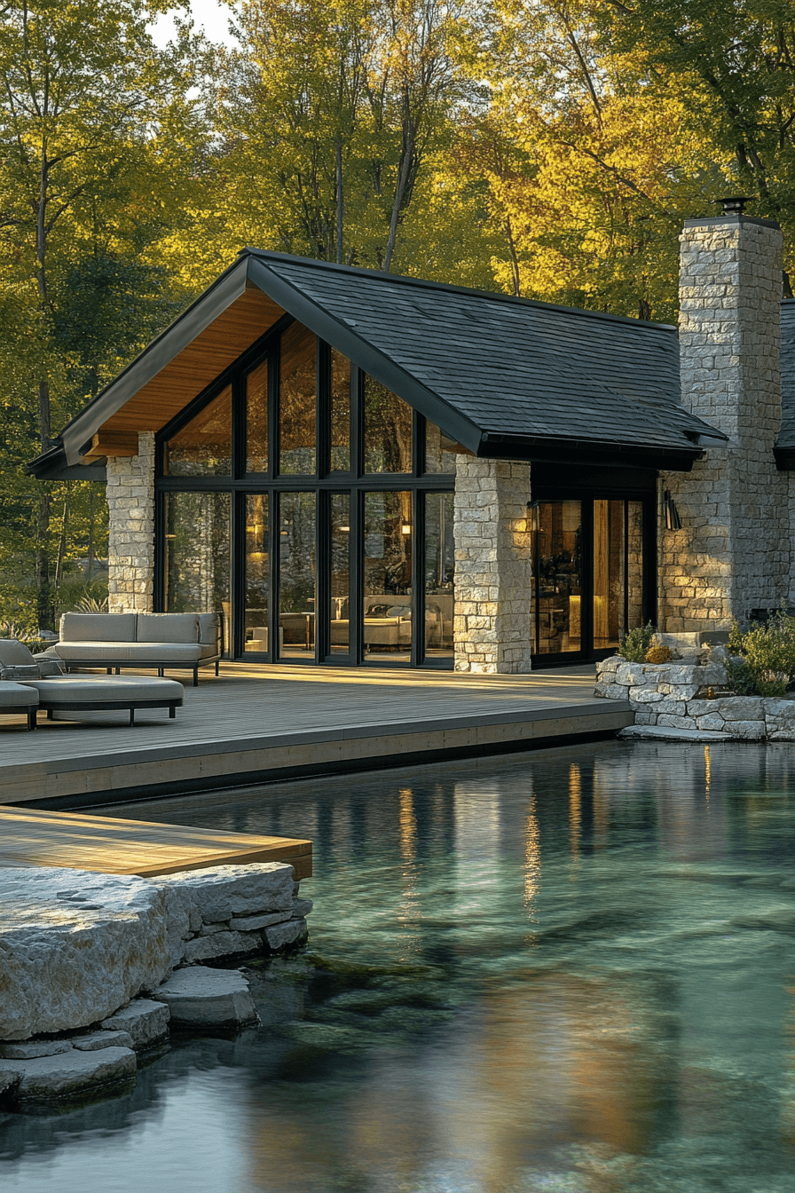 16+ Small Cabin Exterior Inspiration for Creating Your Dream Getaway 5 Lakeside Cabin Haven