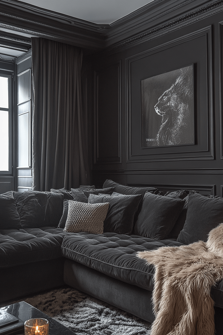 15+ Dark Grey Couch Living Room Concepts That Transform Simple Spaces 5 Layered Textures With Dark Grey
