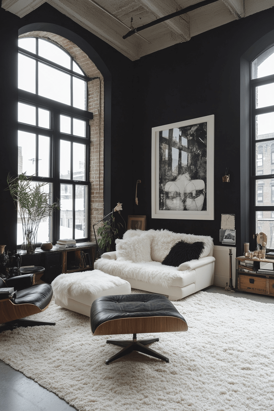 18+ Dark Aesthetic Decor Ideas That Highlight Texture and Character 5 Minimalist Monochrome Studio