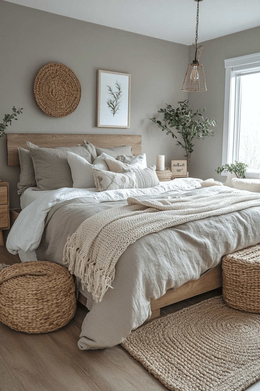 18+ Grey Boho Bedroom Looks That Turn Simplicity Into Sophistication 5 Natural Boho Comfort