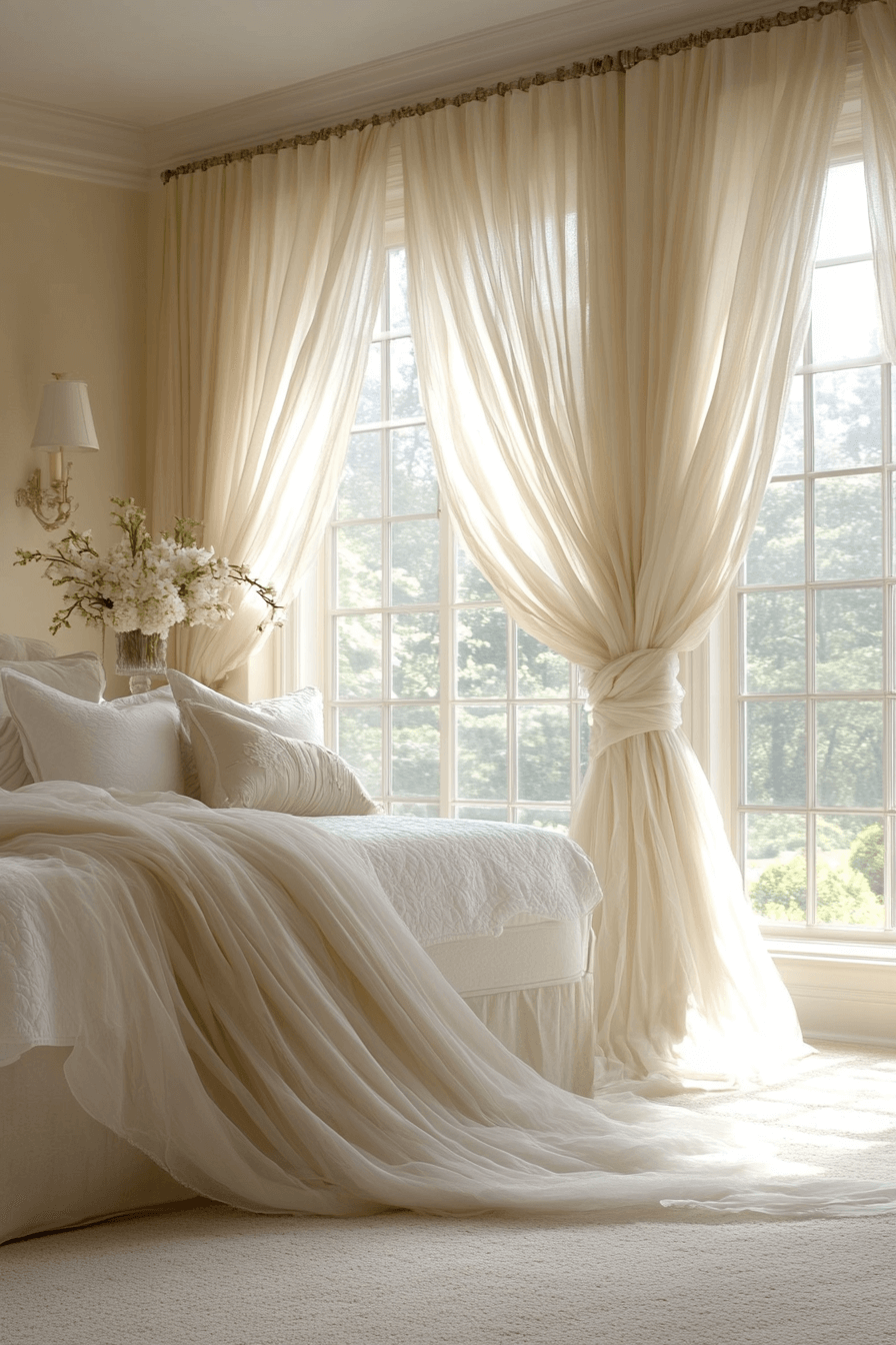 16+ Feminine Bedroom Inspiration for Creating a Calming Oasis 5 Romantic Sheer Touches