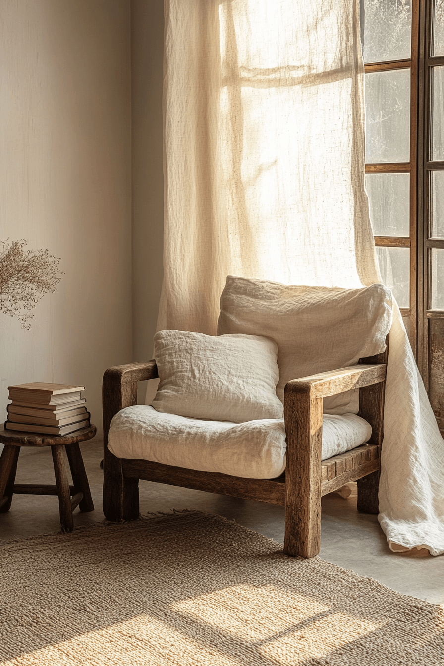 15+ Wabi Sabi Apartment Ideas That Celebrate Simplicity and Beauty 5 Soft Linen Comfort
