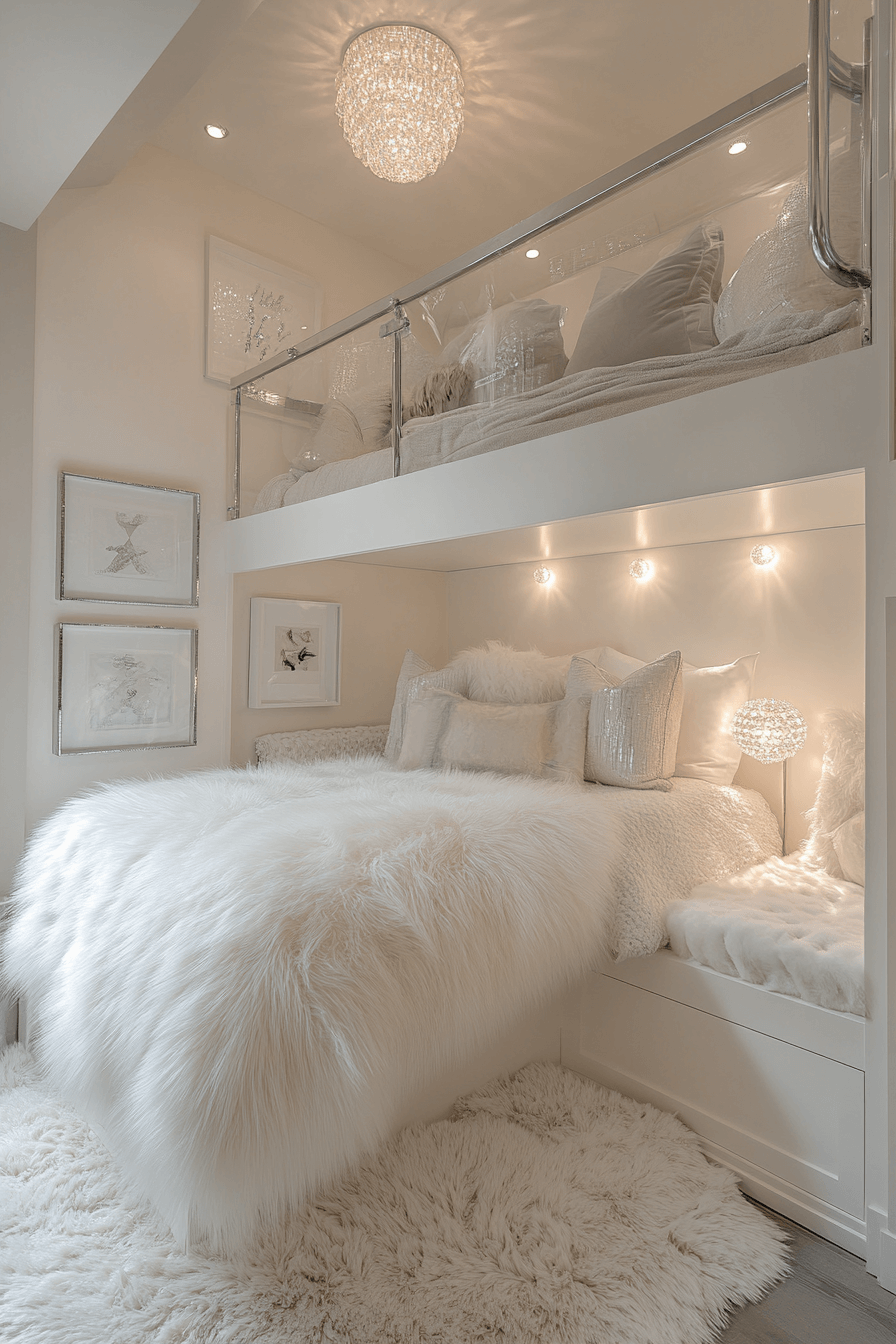 27+ Luxury Kids Bedroom Designs That Encourage Play and Rest 6 Crystal Chic Skyline Loft