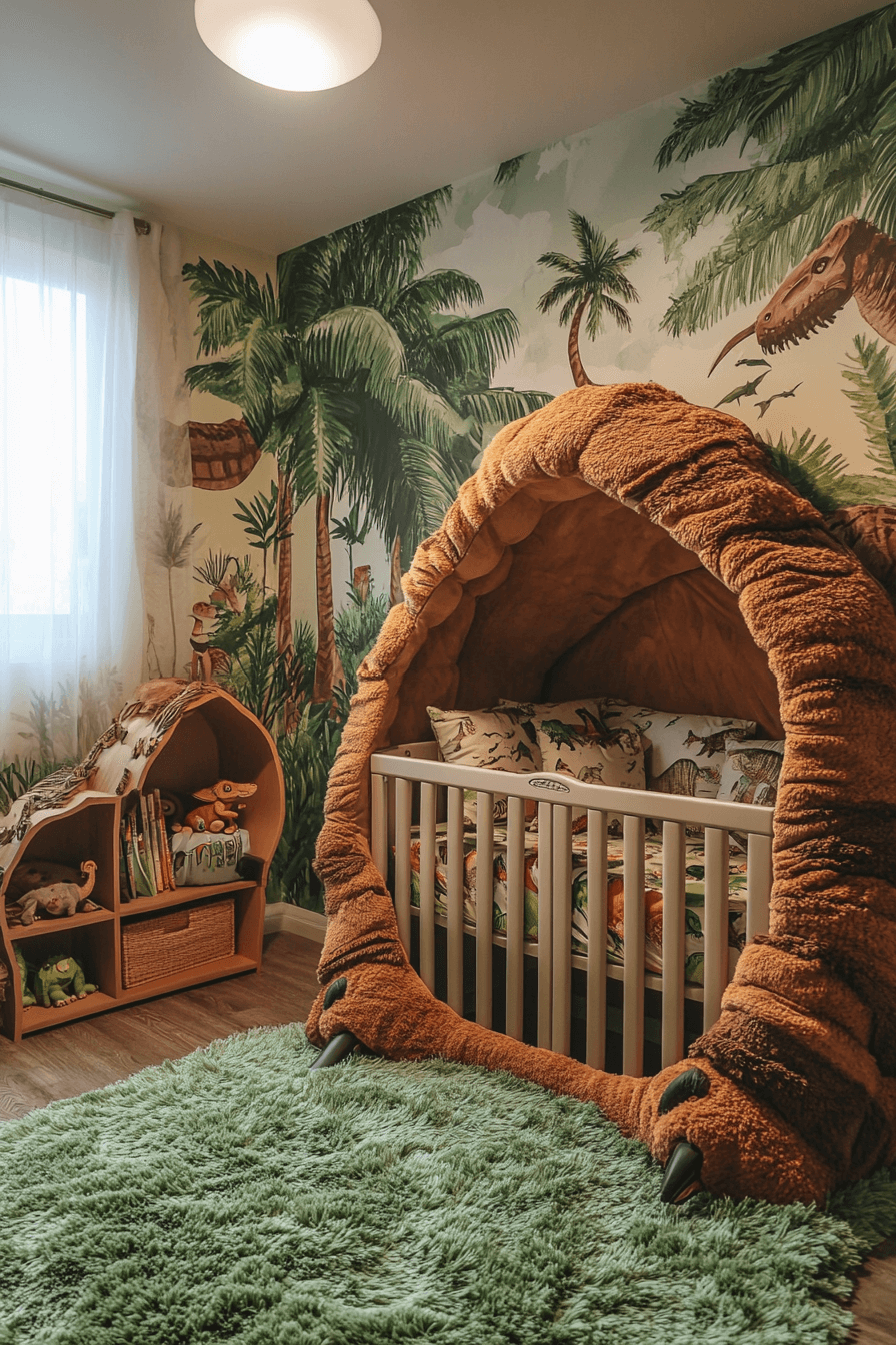 20+ Nursery Room Ideas for a Boy to Inspire Everyday Happiness 6 Dinosaur Explorer Den