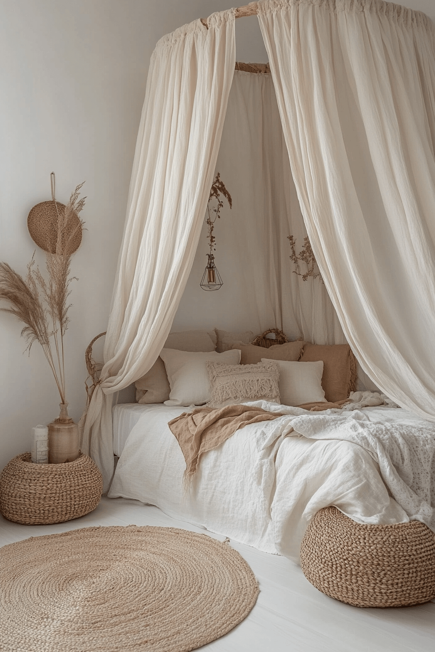 21+ Scandi Boho Girls Bedroom Looks That Mix Playfulness With Calm 6 Dreamy Canopy Haven