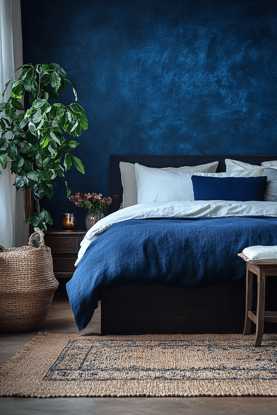 17+ Minimal Blue Bedroom Looks Perfect for Modern Living 6 Indigo Oasis Minimal Blue Bedroom
