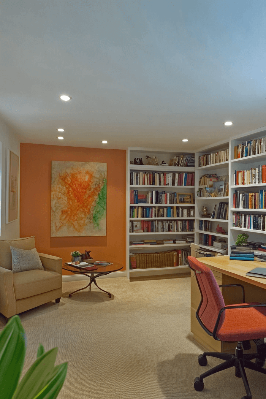 18+ Finished Basement Ideas That Elevate Storage and Style in One 6 Modern Basement Office Design