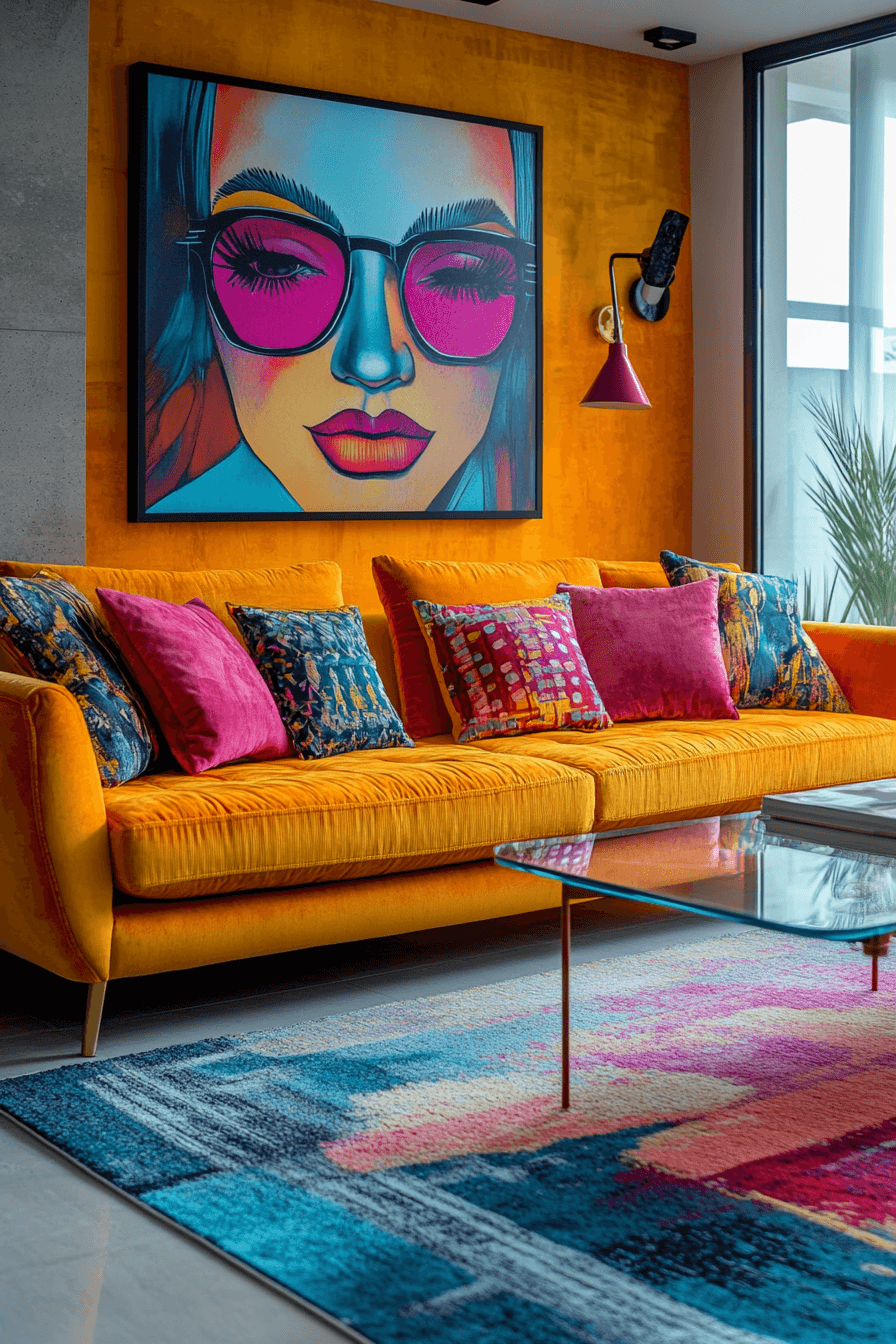 15+ Street Style Room Ideas That Bring Urban Energy Into Your Home 6 Playful Pop Art Living Room