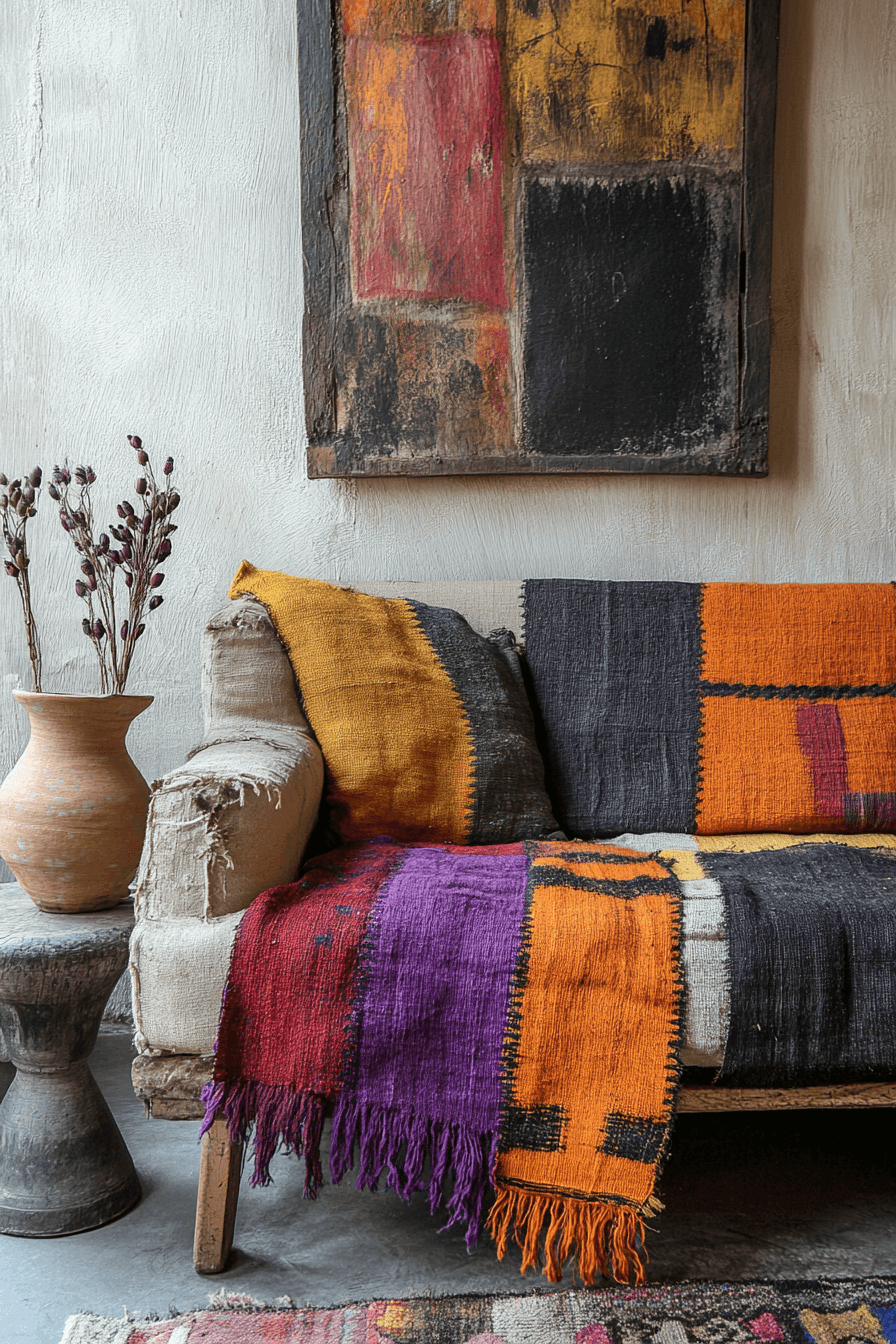 19+ Wabi Sabi Living Room Designs for a Home Full of Serenity and Style 6 Woven Comfort Layers