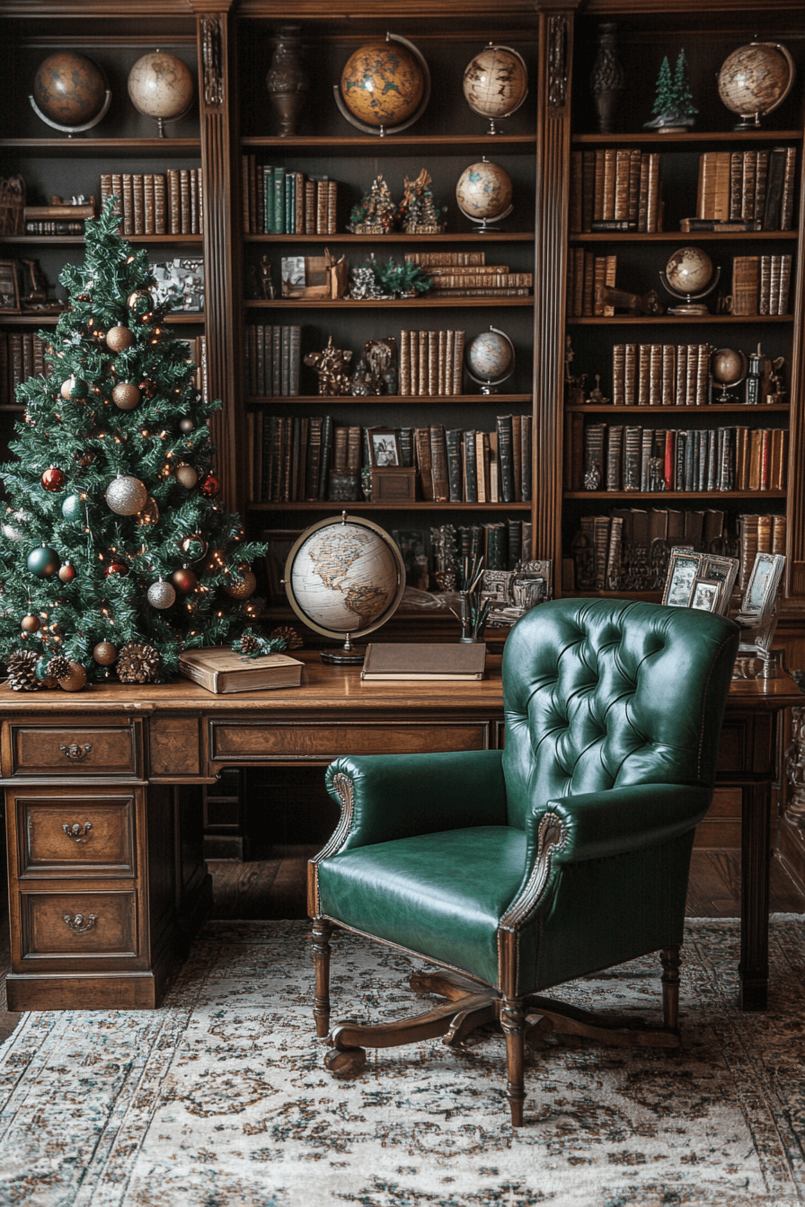 17+ Vintage Christmas Decor Ideas That Bring Nostalgic Charm Home 7 Classic Home Office Holiday