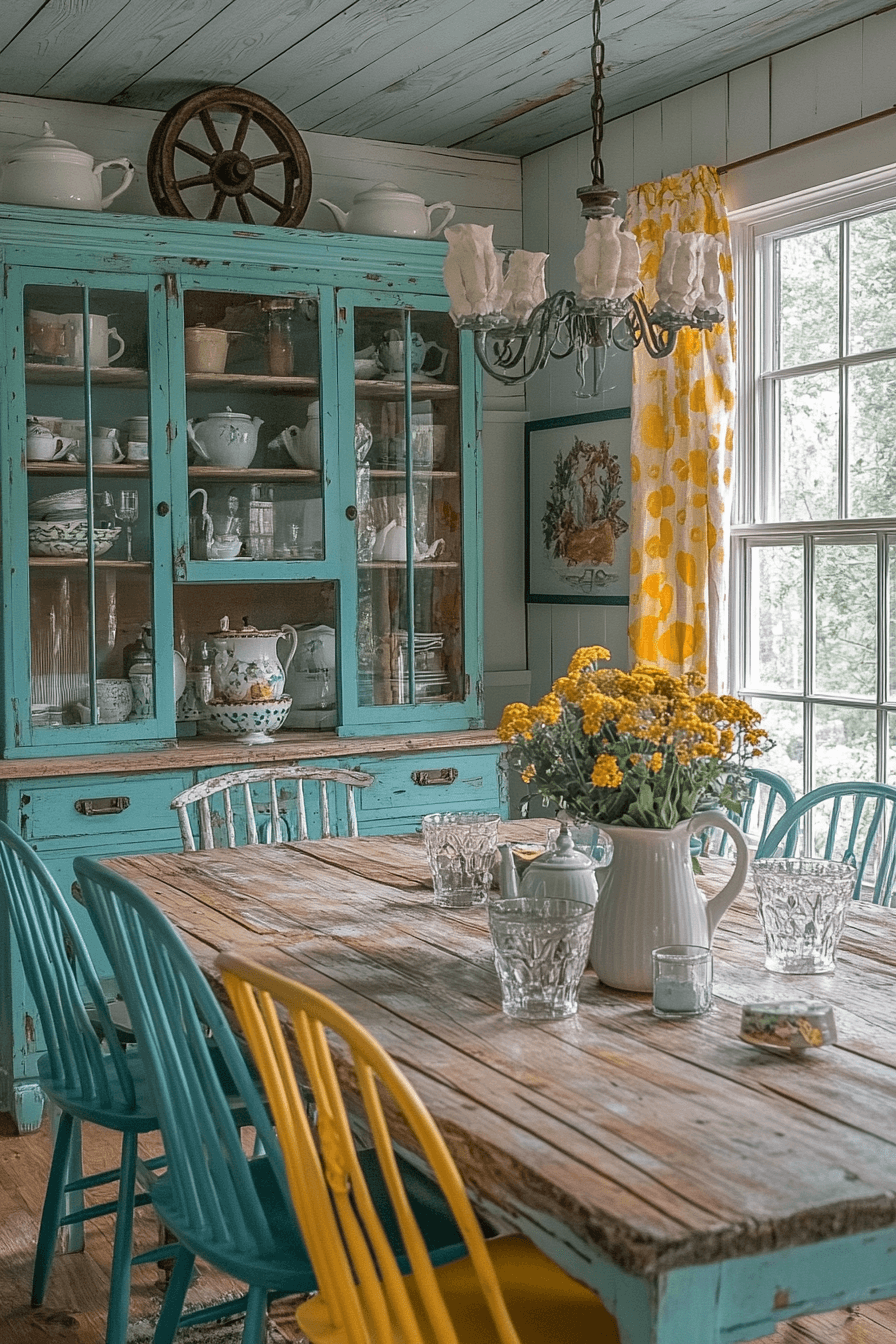 18+ Shabby Chic Dining Room Ideas to Create a Warm Gathering Spot 7 Country Chic Dining Area