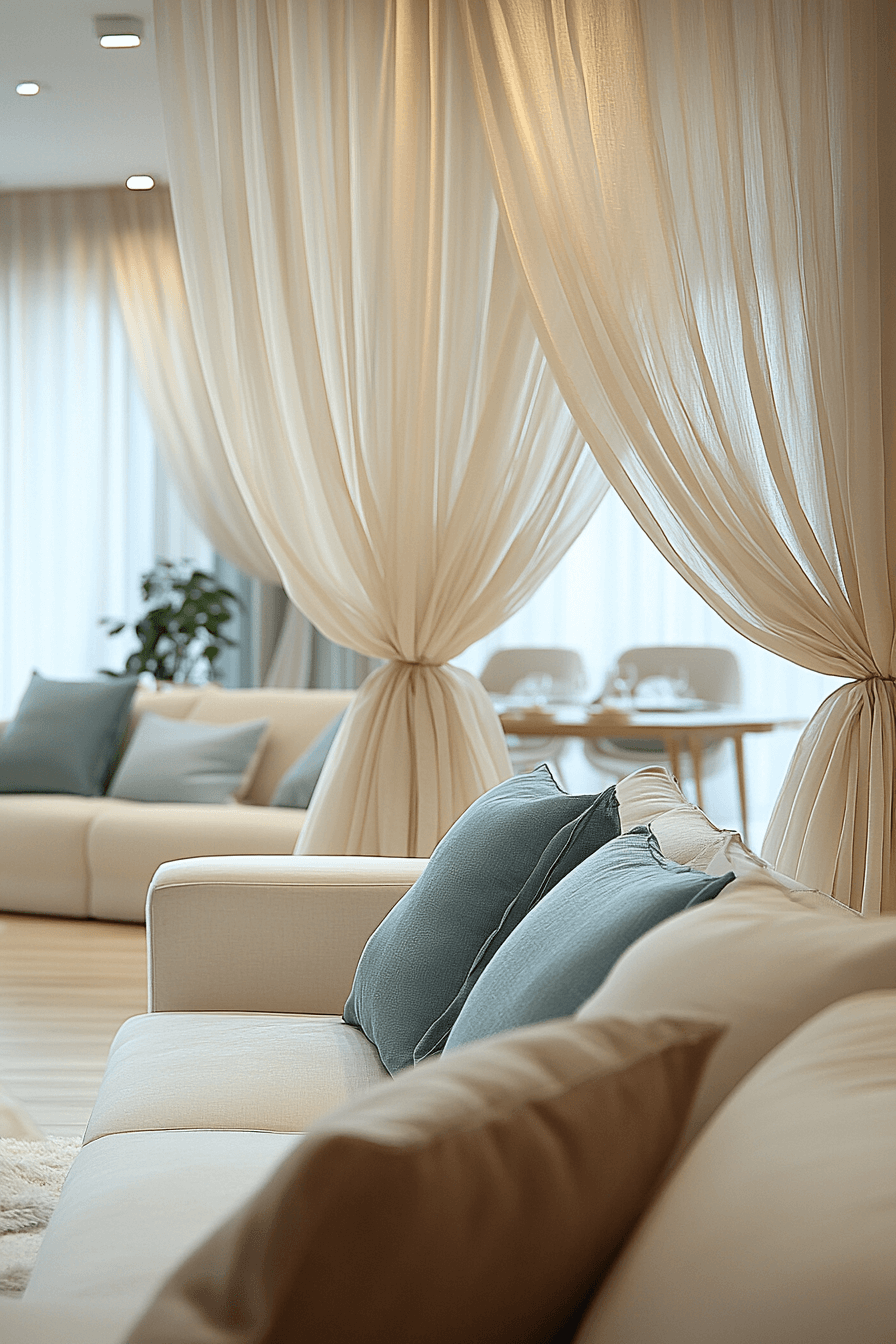 18+ Elegant Zen Decor Inspiration for a Peaceful and Sophisticated Space 7 Flowing Fabric Zen