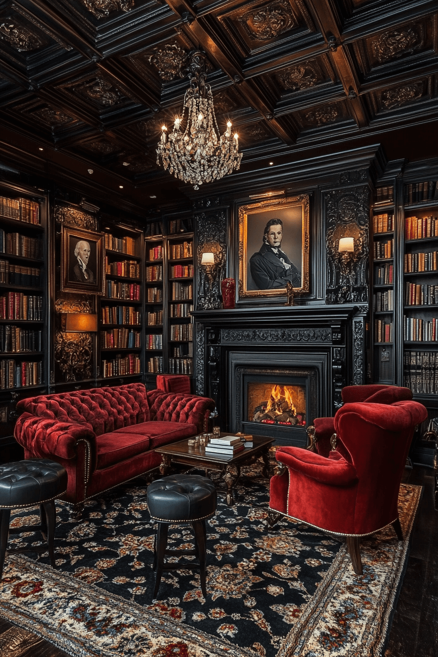 16+ Dark Academia Decor Ideas for Small Spaces With Big Character 7 Literary Salon Elegance