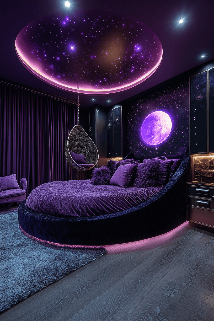 27+ Luxury Kids Bedroom Designs That Encourage Play and Rest 7 Luxe Galaxy Dream Retreat