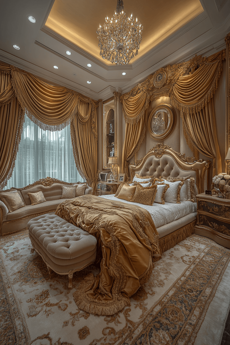 25+ Luxury Bedroom Master Ideas That Capture Modern Elegance 7 Metallic Luxe Showcase