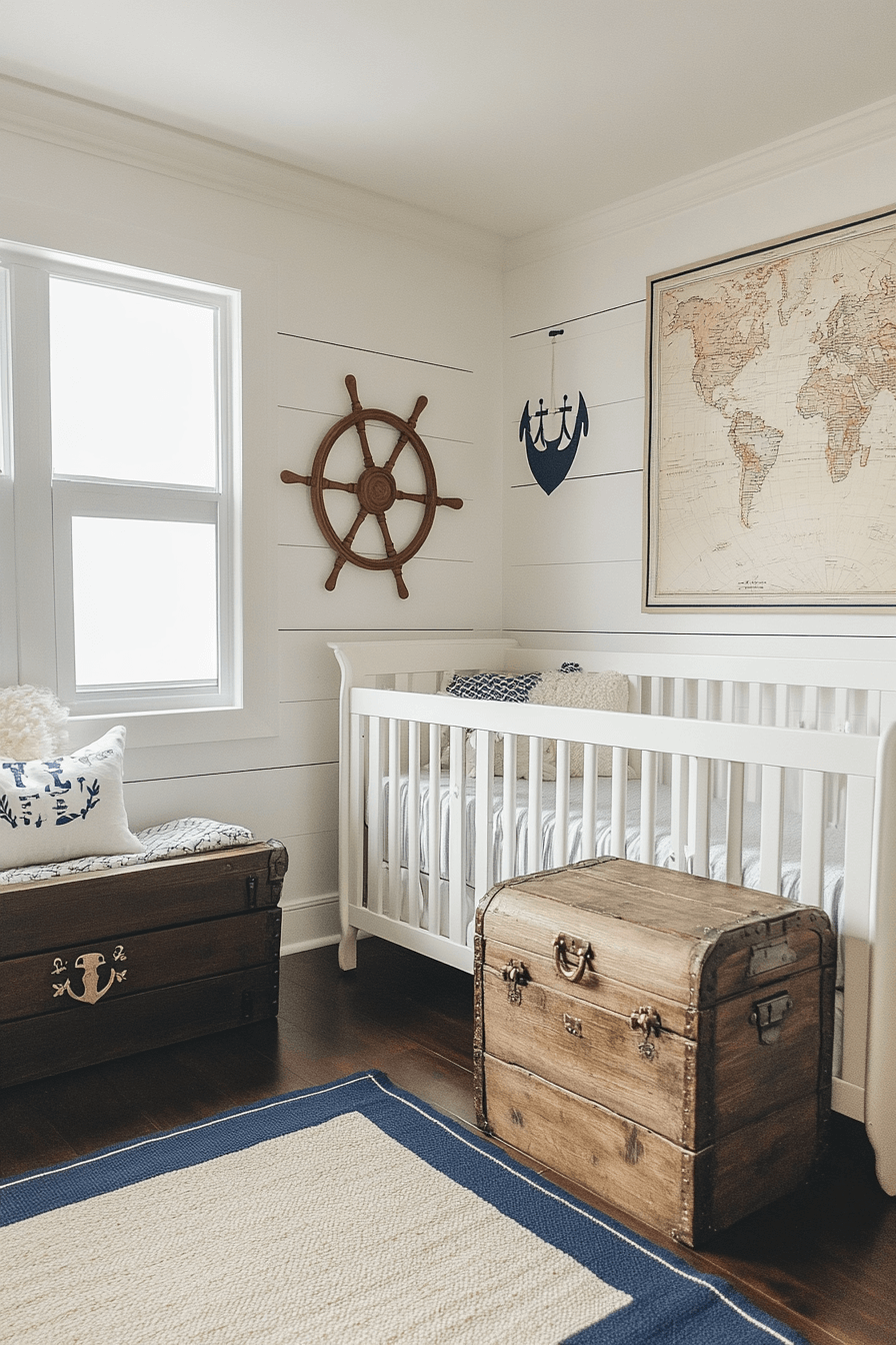 18+ Vintage Inspired Nursery Looks to Create a Dreamy Baby Haven 7 Nautical Vintage Nursery