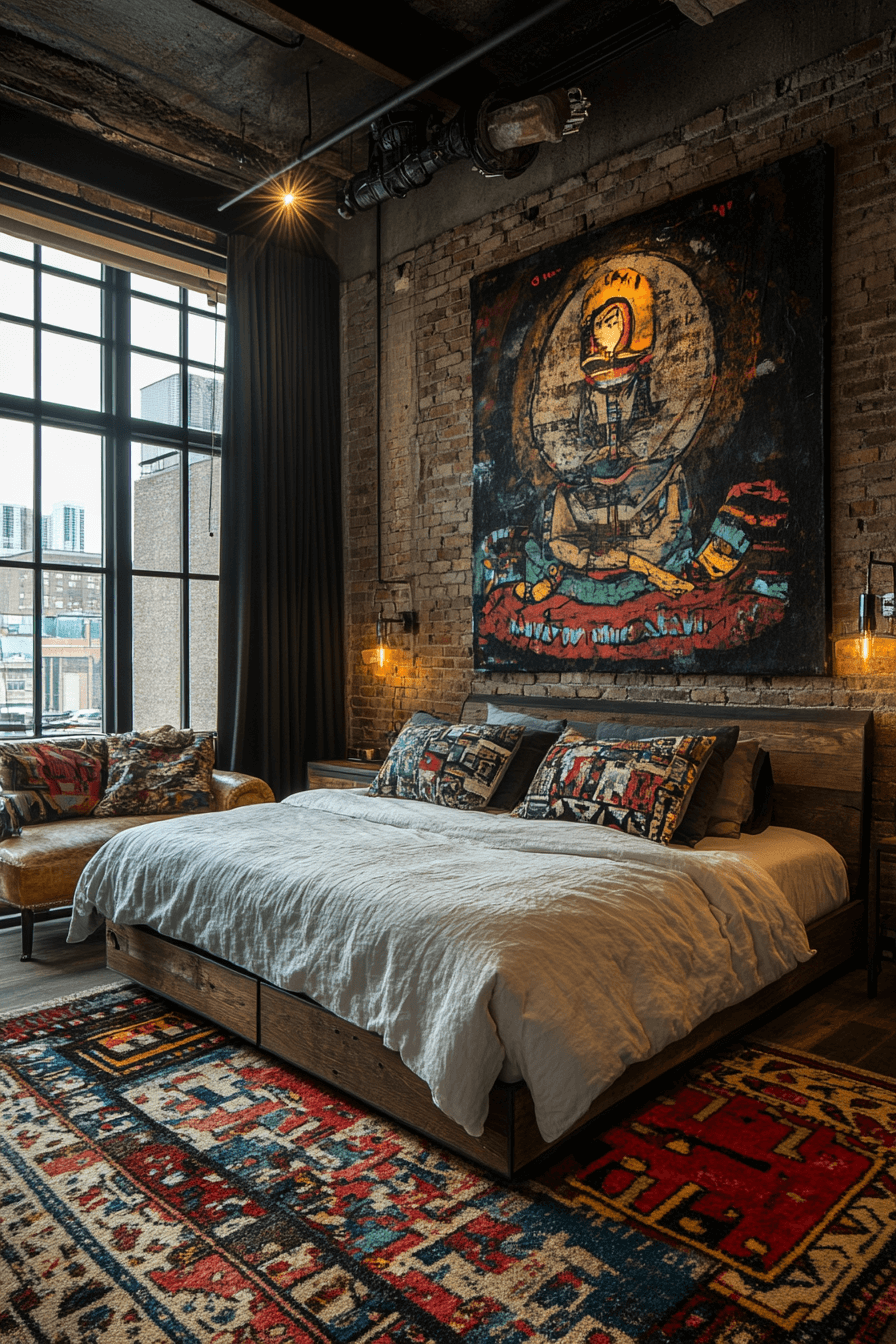 17+ Street Style Bedroom Designs for a Space Full of Character 7 Street Art Showcase Bedroom