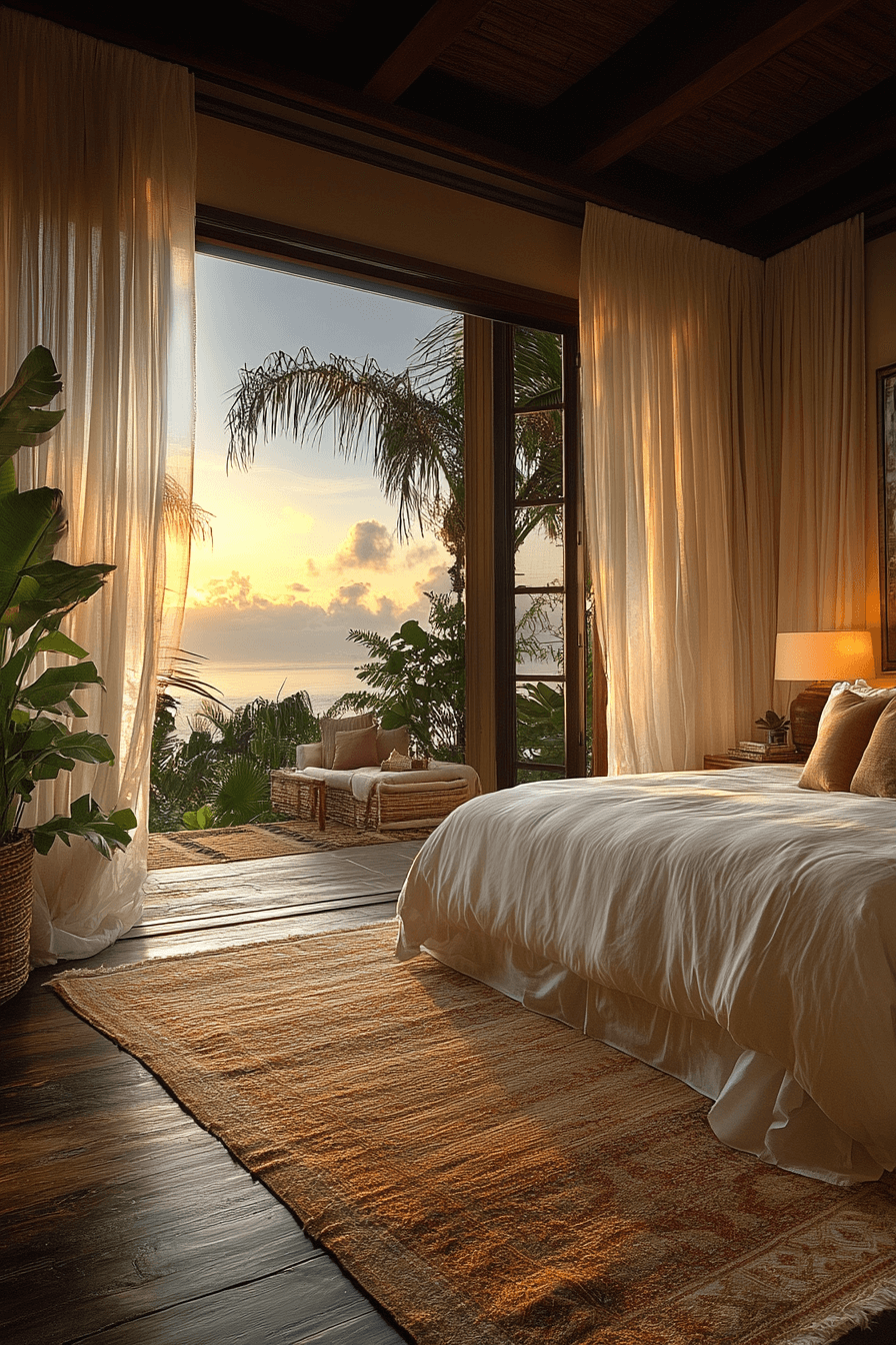 25+ Romantic Bedroom Ideas for a Budget-Friendly Romantic Makeover 7 Tropical Romance Oasis