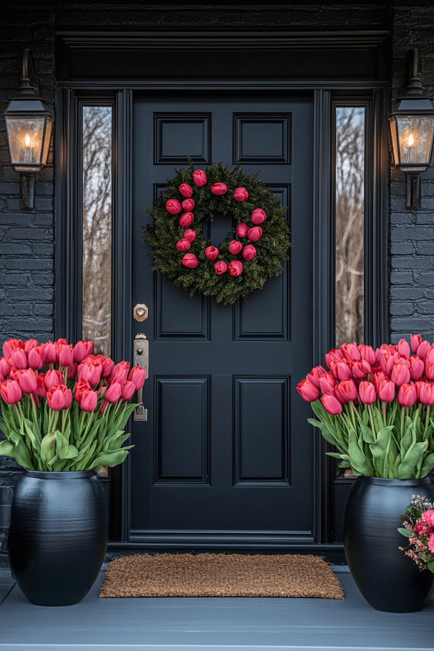23+ Easter Porch Decor Inspiration That Captures the Spirit of Spring 7 Tulip Touch Entryway