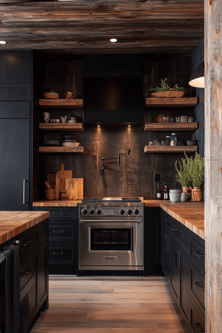 17+ Industrial Farmhouse Kitchen Designs That Bring Comfort and Edge Together 8 Artisanal Wood And Metal Kitchen