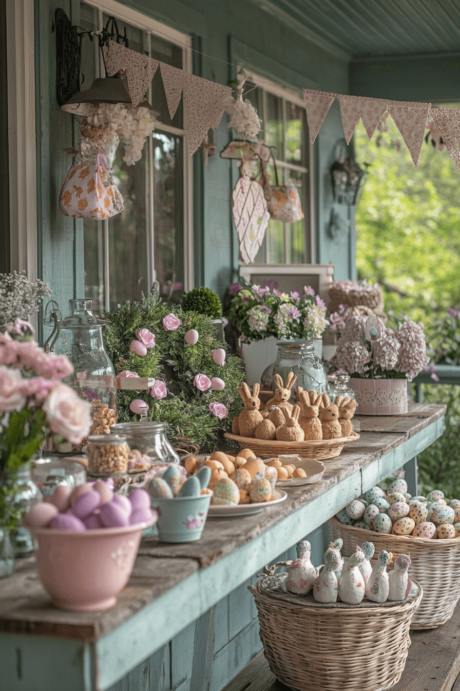 23+ Easter Porch Decor Inspiration That Captures the Spirit of Spring 8 Diy Wreath Station