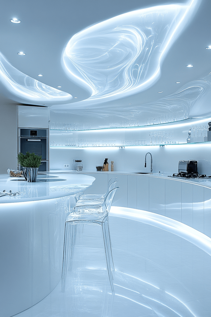 18+ Nordic Kitchen Inspiration That Highlights Natural Beauty 8 Flowing Ice Beauty