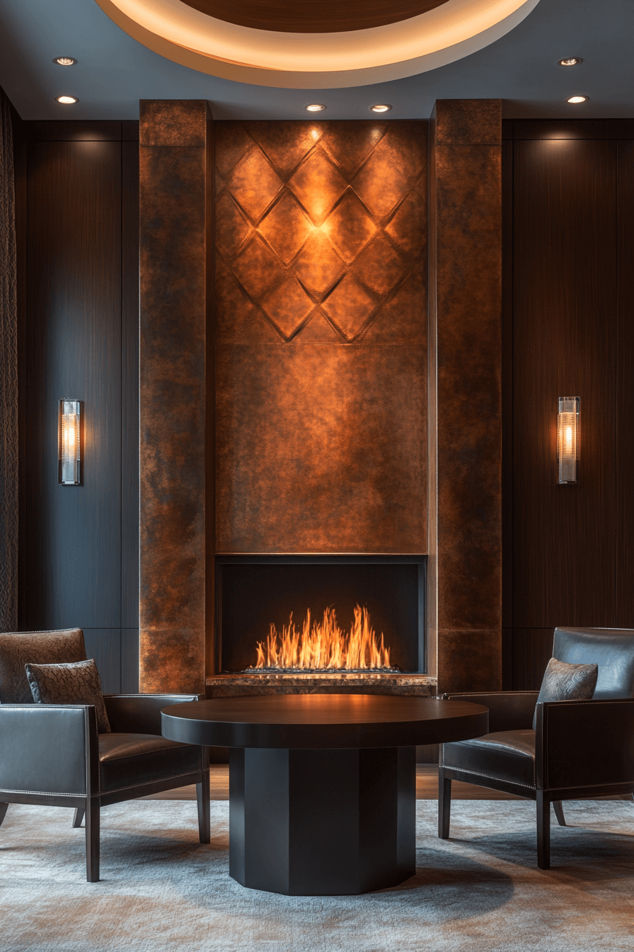 24+ Modern Fireplace Ideas to Create a Stunning Focal Point 8 Geometric Grace
