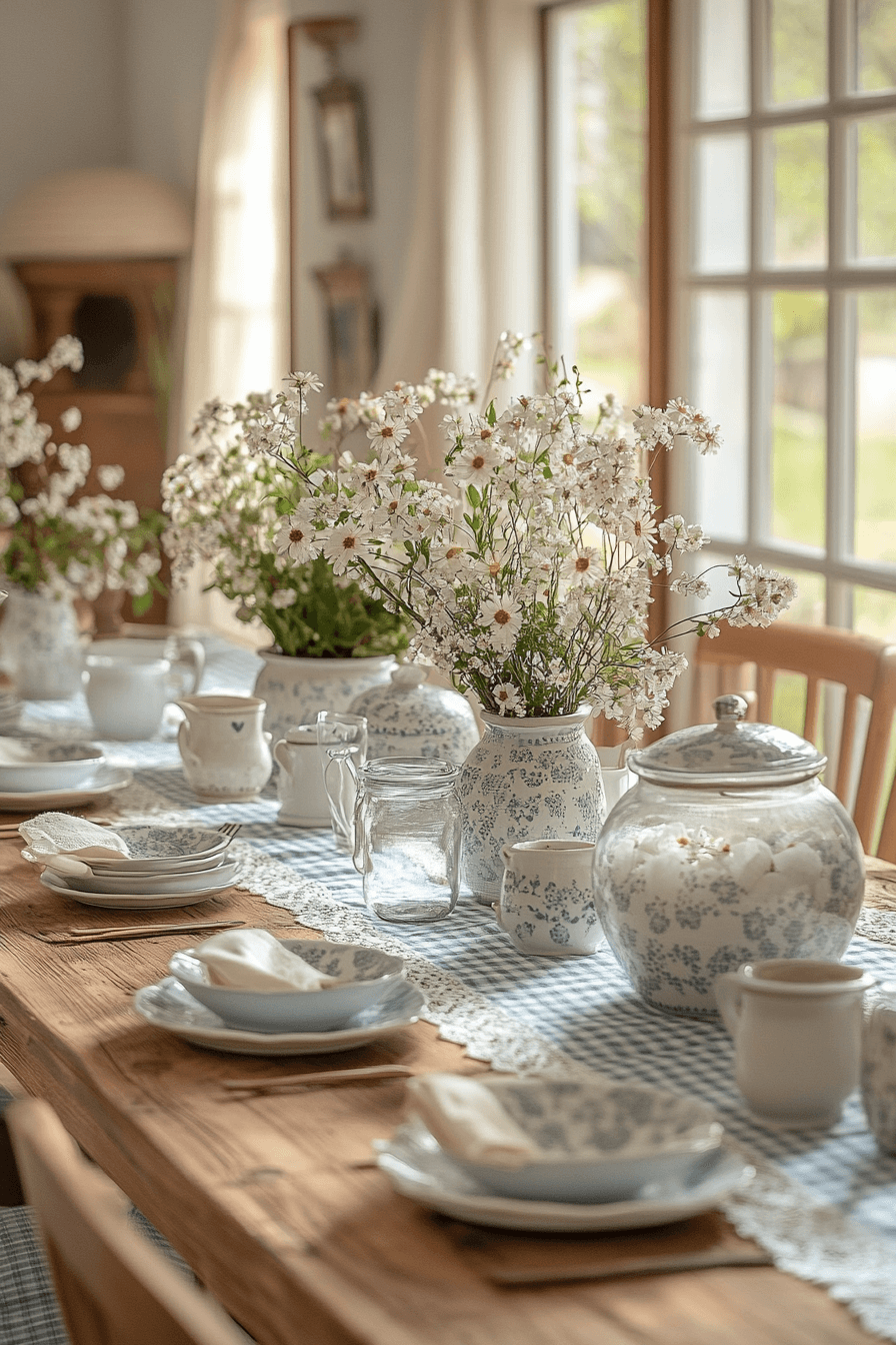 24+ Easter Table Decorations That Make Guests Feel Truly Welcome 8 Gingham Lace Love