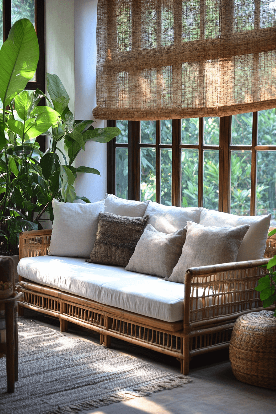 16+ Boho Window Treatments That Add Depth Through Layers and Patterns 8 Natural Bamboo