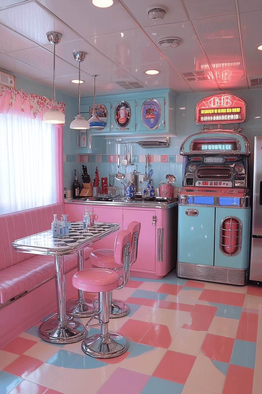 17+ Antique Kitchen Decor Concepts for Small Yet Stunning Spaces 8 Retro 1950s Kitchen Revival