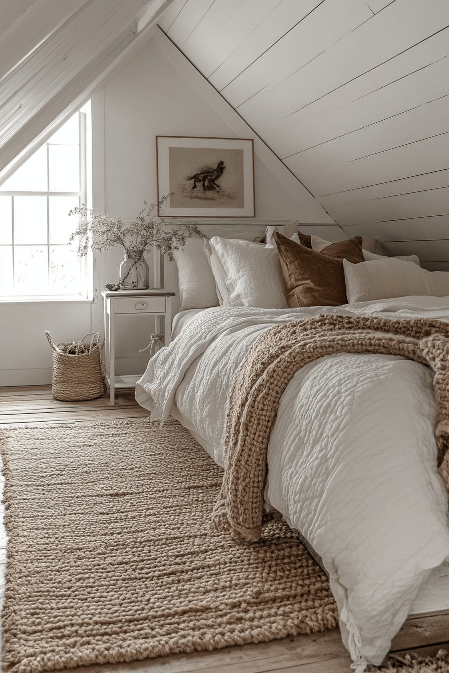 15+ Attic Bedroom Ideas to Design a Chic and Affordable Makeover 8 Scandinavian Attic Haven