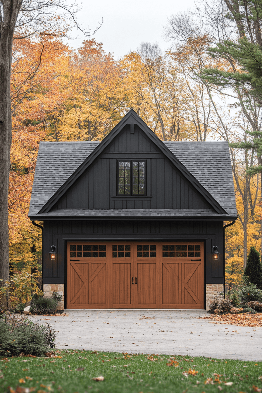 16+ Farmhouse Garage Looks to Add Instant Curb Appeal 8 Sleek Horizontal Slat Farmhouse Garage Design