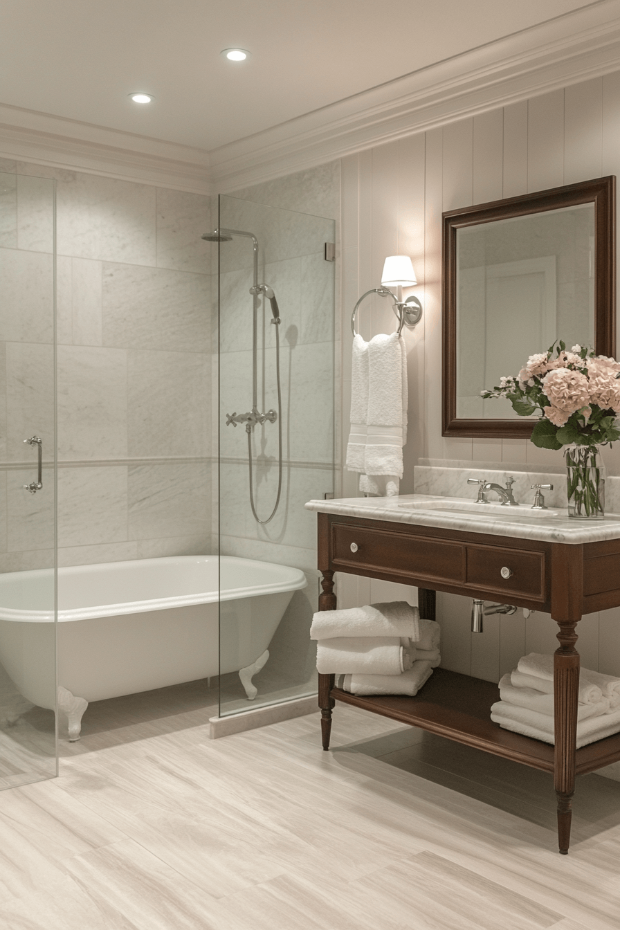 18+ Vintage Modern Bathroom Designs That Capture Classic Elegance With Modern Flair 8 Timeless Modern Comfort